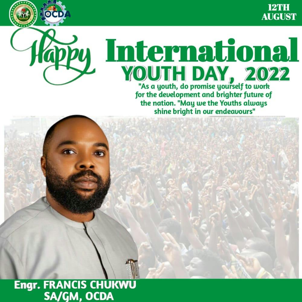 Engr Francis Chukwu felicitates with Youths on International Youths Day Celebration 