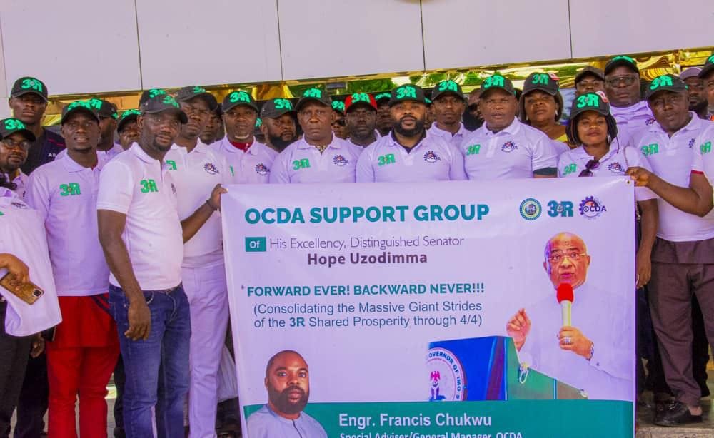 OCDA GM, ENGR. FRANCIS CHUKWU INSTITUTES AND INAUGURATES SUPPORT GROUP FOR GOVERNOR UZODIMMA.